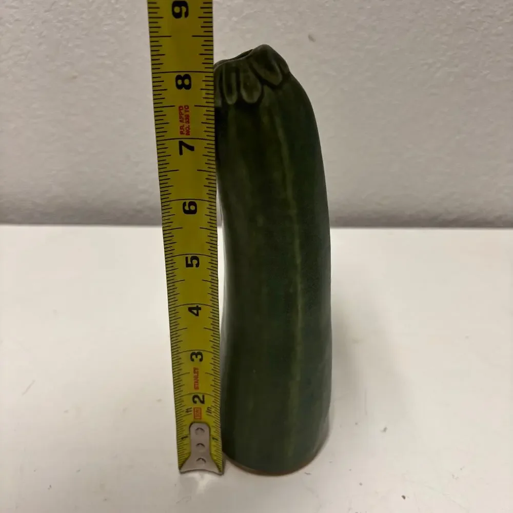 Vtg Patricia Garrett Zucchini Courgette Squash Pottery Vase 8